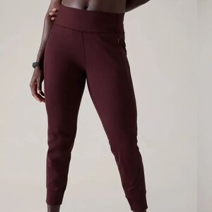 Athleta ranier joggers plum burgundy maroon